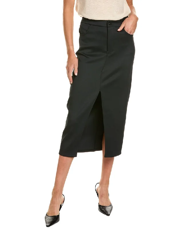 leather denim skirts -HUDSON Jeans Ponte Midi Skirt