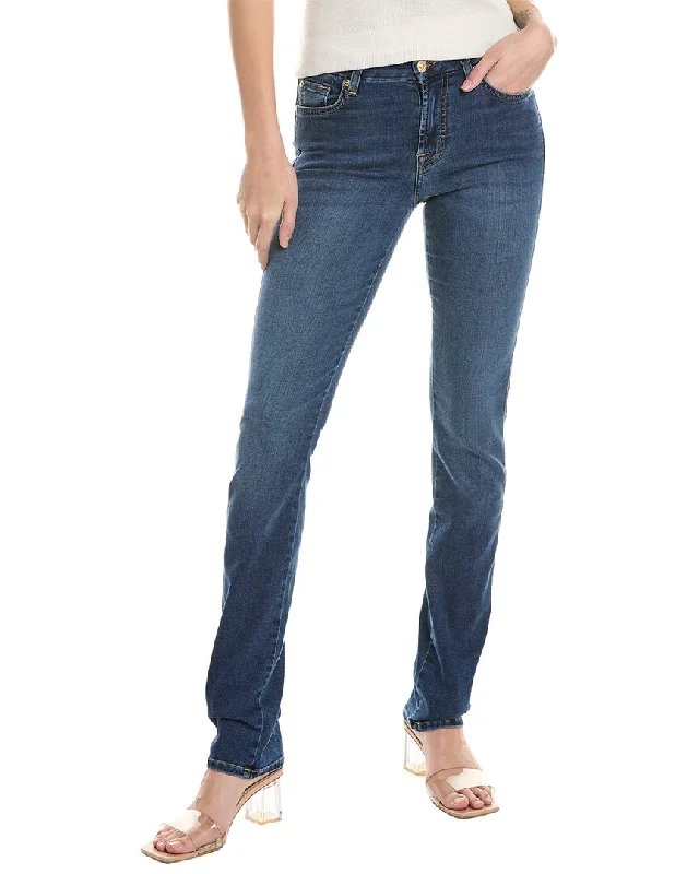 festival leather pants -7 For All Mankind Kimmie New Luxe Duc Form Fitted Straight Leg Jean