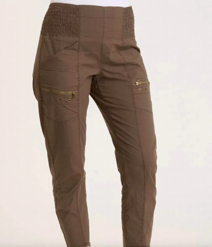 corduroy yoga pants retro -Acker Slim Pant In Deep Fern