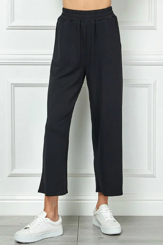 twill leather pants -All Night Long Pants In Black