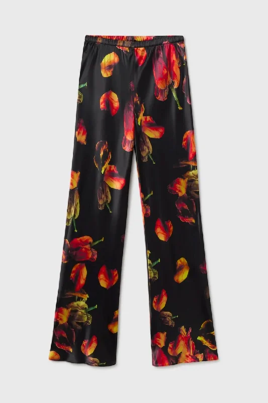 ripped yoga pants trendy -BIAS CUT PANTS-TULIPA BLACK