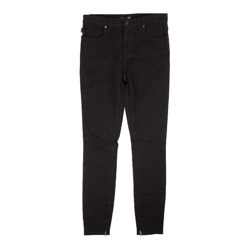 loose wide leg pants -Black Classic Skinny Jeans