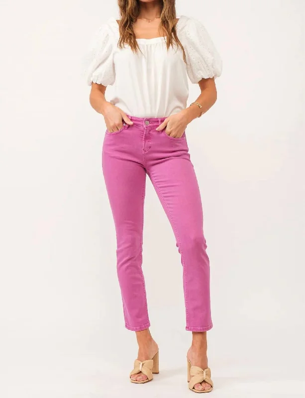 comfy sweatpants home -Blaire Jeans In Carnation Pink