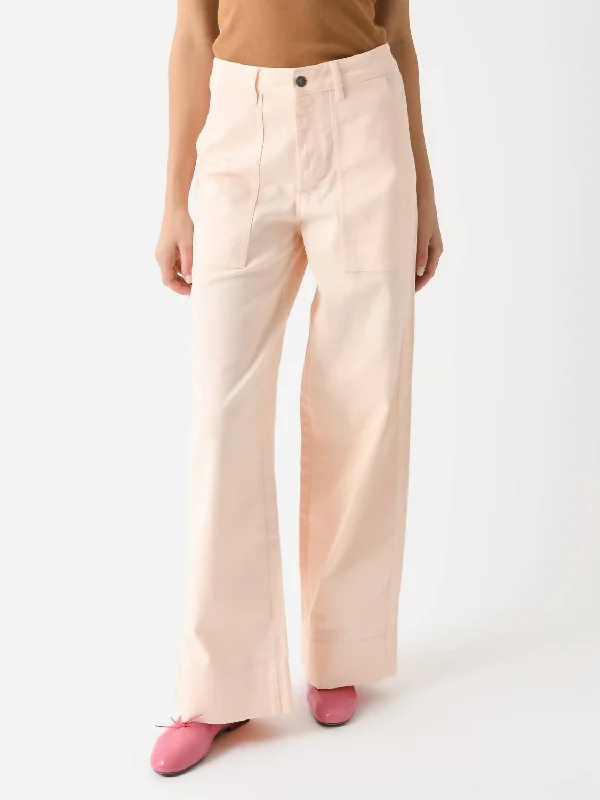 linen cargo pants breathable -Carlos Pant In Nude