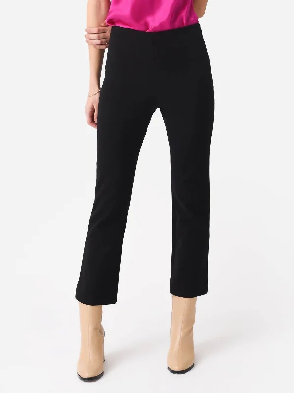 hiking skinny pants durable -Crop Flare Trouser In Black