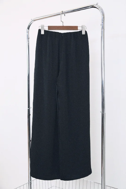 yoga sweatpants stretch -Daydreamer Wide Leg Pants Black (Preorder)