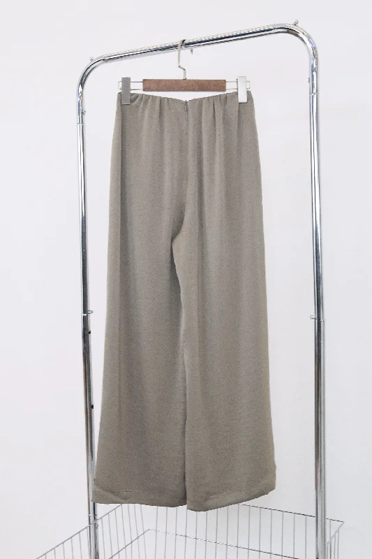 festival sweatpants boho -Petite Daydreamer Wide Leg Pants Taupe (Preorder)