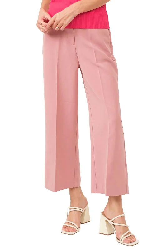 soft sweatpants cozy -Denali Cropped Pants In Geranium