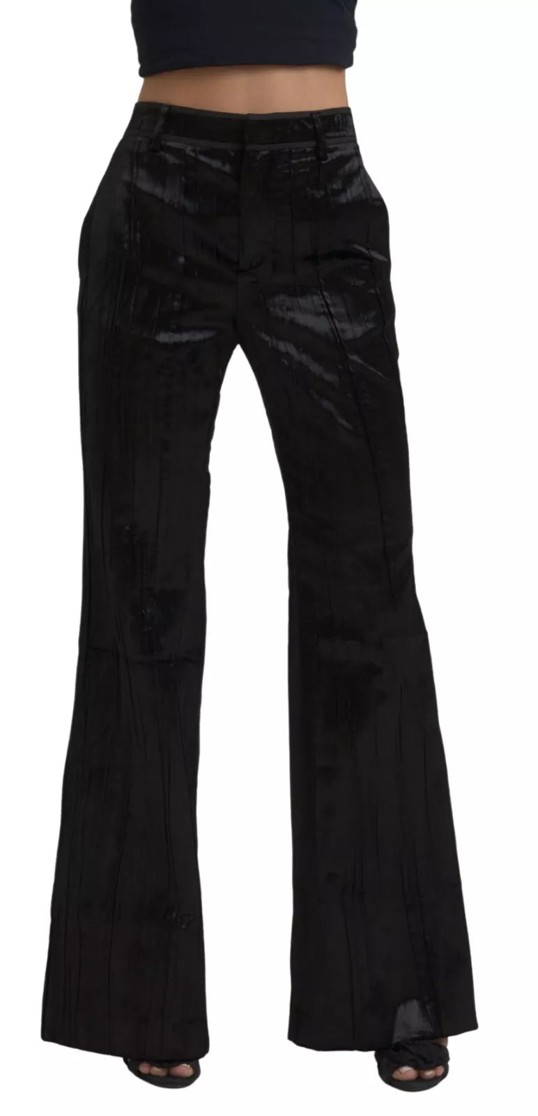 trendy pants 2025 fashion -Dsqua²  Viscose Super Flare High Waist Women's Pants