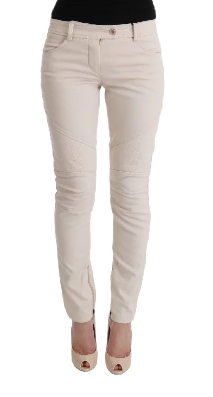 formal leather pants -Ermanno Scervino  Slim Fit Casual Women's Jeans