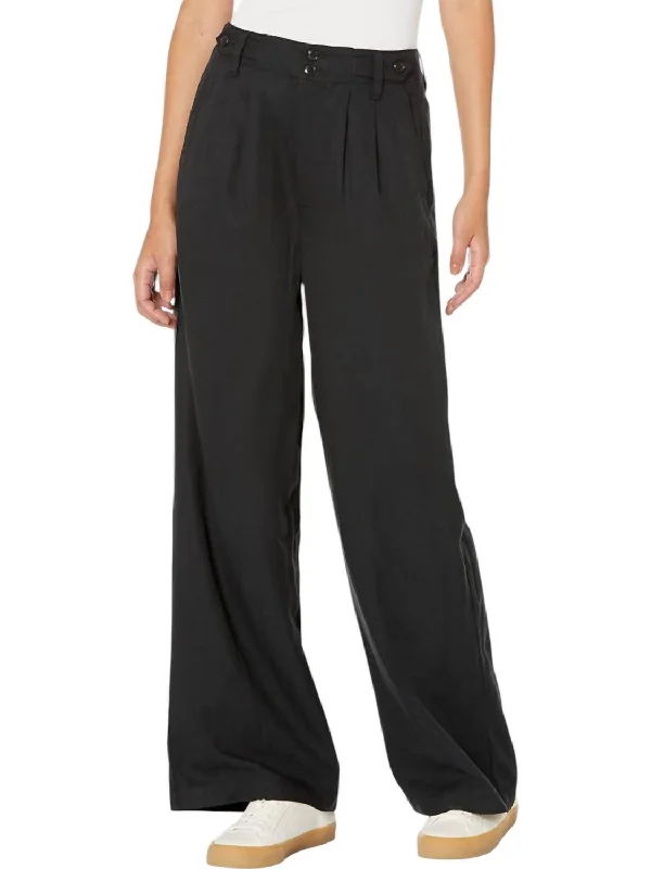 pleated wide leg pants -Harlow Wide Leg Pants In Black