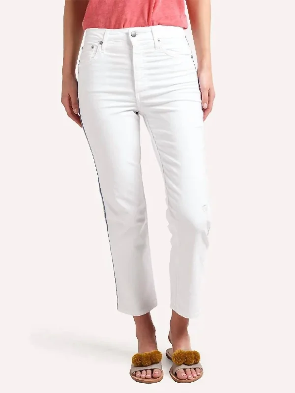 dress sweatpants hybrid -High Rise Relaxed Straight Leg Jean In White