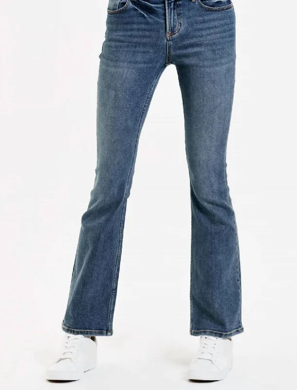 black skinny pants men -Jax Mid Rise Bootcut Jeans - Silverdale In Blue