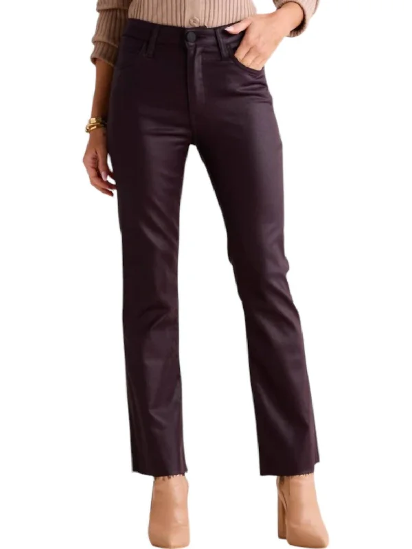 dress yoga pants hybrid -Kelsey Coated Denim Jeans In Sangria