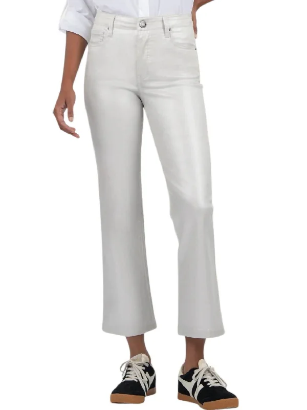 comfy skinny pants home -Kelsey High Rise Jeans In Silver