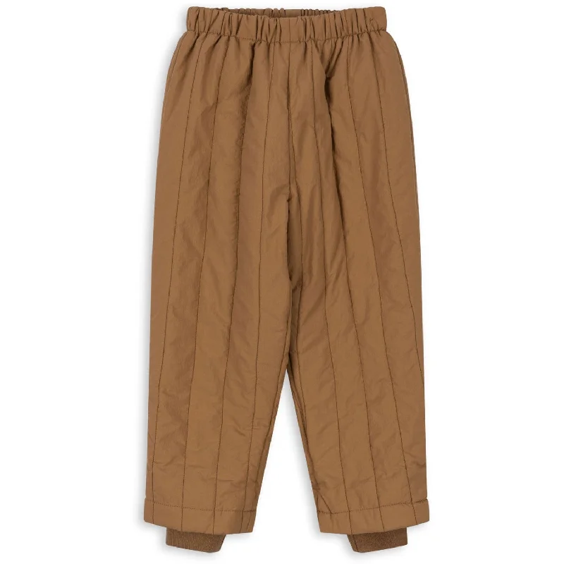 stretch pants flexible fit -Konges Sløjd Tobacco Brown Juno Pants