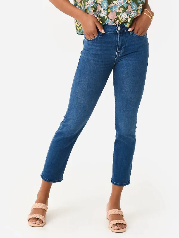 athletic yoga pants gym -Le High Straight Jean In Temple