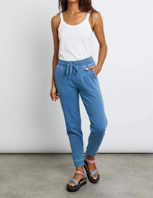 cropped pants ankle length -Oakland Pant In Medium Indigo