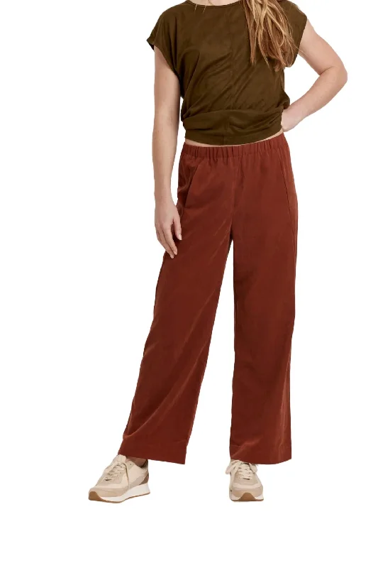 hiking sweatpants durable -Paris Pants In Mahogany