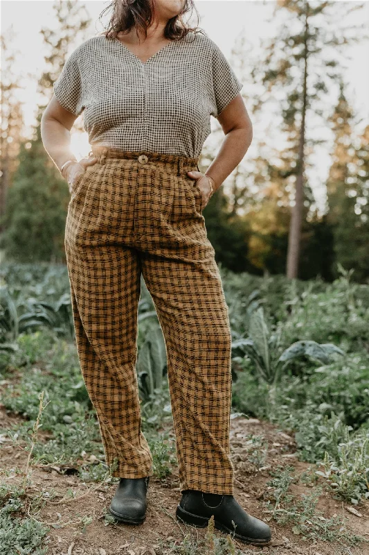 festival sweatpants boho -Perfect Pant in Brown Checker