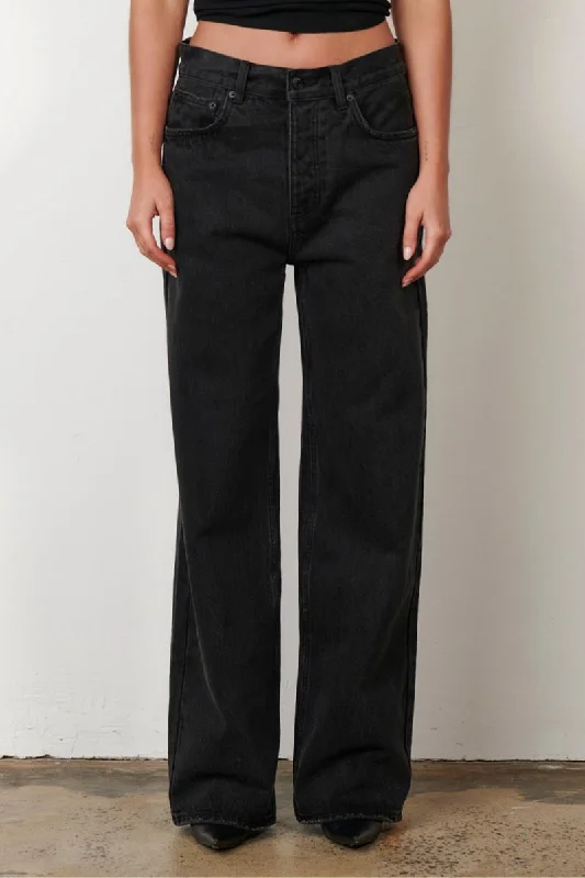 casual yoga pants women -PERRY DENIM-BACKSTAGE BLACK