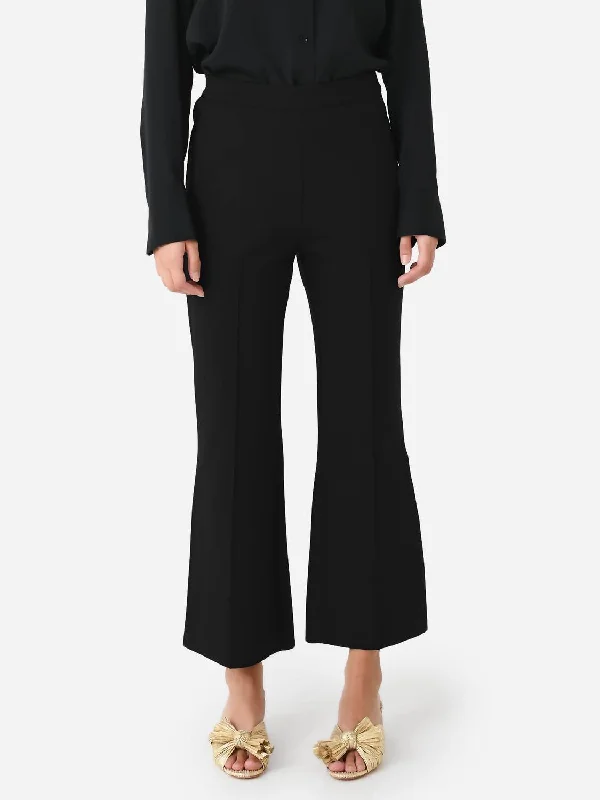 wide leg chinos pants -Porterfield Crop Flare Pant In Black