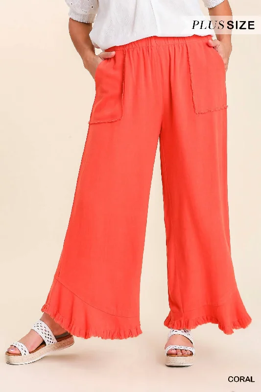 loose leather pants -Return To Sender Pants In Coral