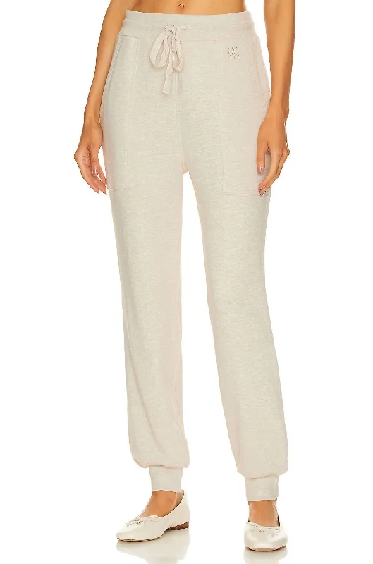 slim denim pants women -Rory Pants In Oatmeal Melange