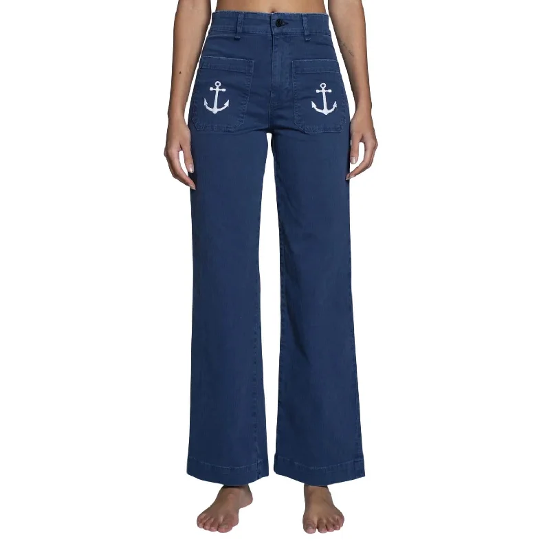 faded cargo pants vintage -Sailor Pant In Anchor Navy