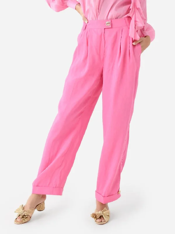 bell bottom cargo pants -Sentiment Tailored Pant In Brilliant Pink