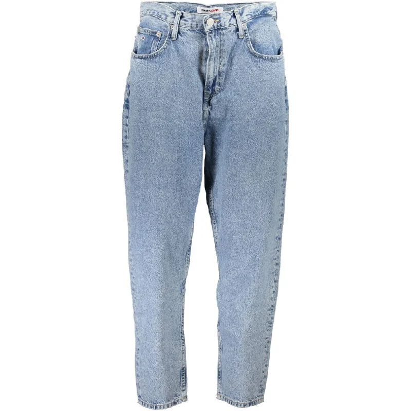 distressed cargo pants style -Tommy Hilfiger blue Cotton Jeans & Women's Pant